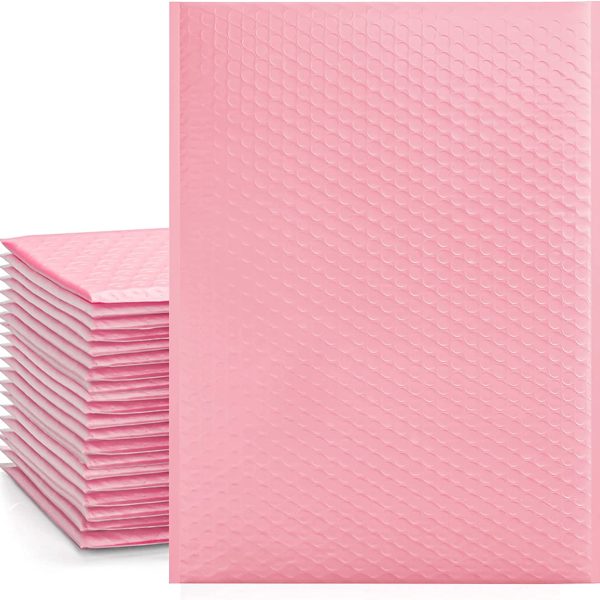 10.5x16 Bubble Mailer  #5|Usable Size 10.5x15"| Sakura Pink