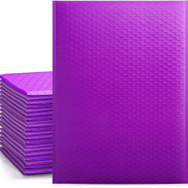 10.5x16 Bubble Mailer #5|Usable Size 10.5x15"| Purple