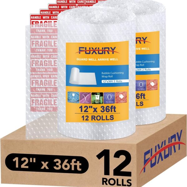 12 Inchx36ft Total Bubble Cushioning Wrap for Packing