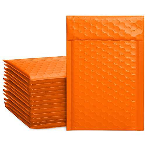 4x8 Bubble Mailer Padded Envelope  #000 | Usable Size 4x7"| Orange