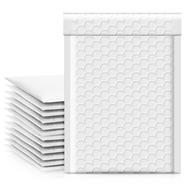 4x8 Inch Bubble Mailer Padded Envelope #000 | Usable Size 4x7"| White