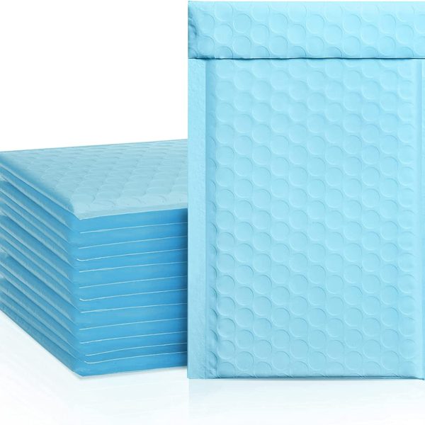 4x8 Bubble Mailer Padded Envelope #000 | Usable Size 4x7"| Light Blue