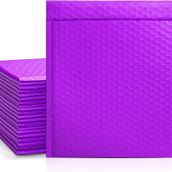 8.5x12 Bubble Mailer Padded Envelope #2 | Usable Size 8.5x11"| Purple